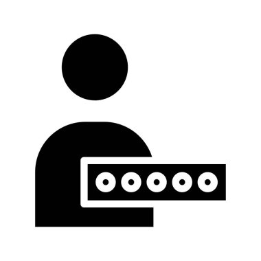 Basit UI profili simgesi, vektör illüstrasyonu