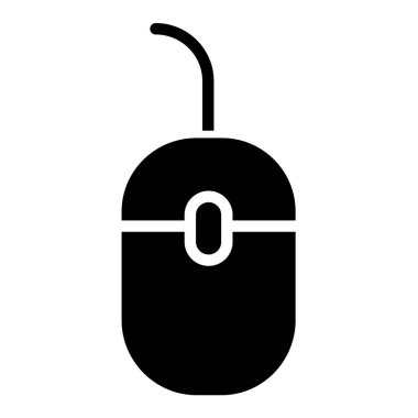 bilgisayar faresi, beyaz arkaplanda basit vektör simgesi