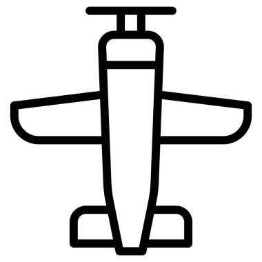 uçak simgesi, vektör illüstrasyonu