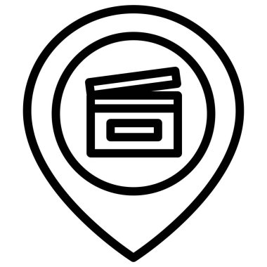 konum pin web simgesi basit illüstrasyon