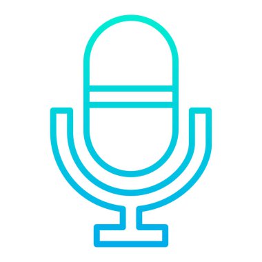 mikrofon simgesi, vektör illüstrasyonu