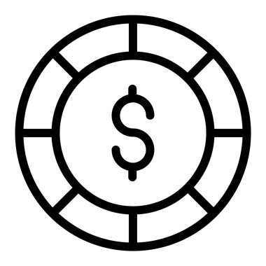 Dolar işareti. Basit resimleme