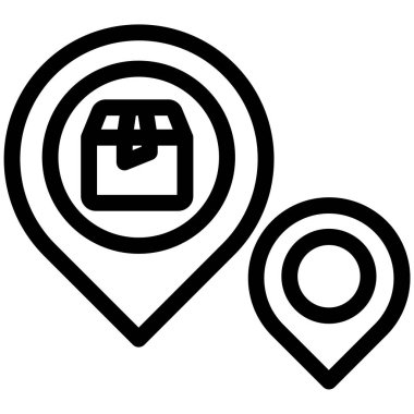 Harita Paketi Web simgesi basit vektör illüstrasyonuName