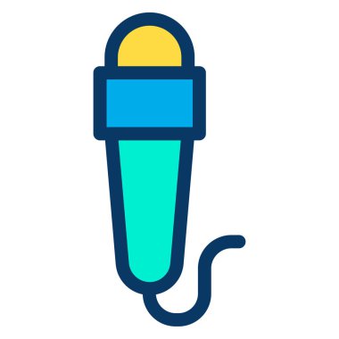 mikrofon simgesi, vektör illüstrasyonu