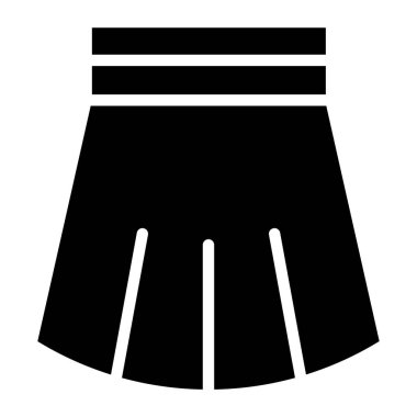 Etek, minimalist vektör simgesi beyaz üzerine izole