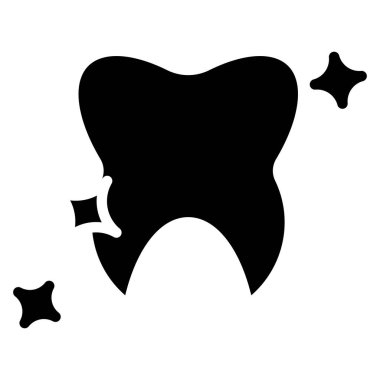 Diş sağlığı basit simgesi, vektör illüstrasyonu