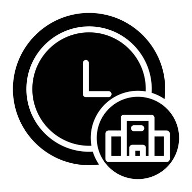 Saat kaç? Web simgesi basit illüstrasyon 