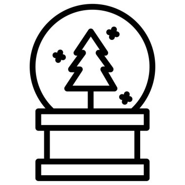 Noel ağacı simgesi vektör illüstrasyonuName