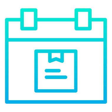 Beyaz arkaplan üzerindeki basit takvim vektör resimlemesi