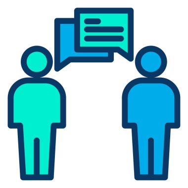 Beyaz arkaplan üzerindeki basit İletişim vektör resimlemesi