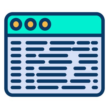 Tarayıcı. Web simgesi basit illüstrasyon