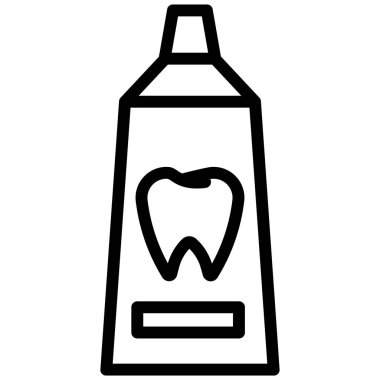 Ağız temizliği basit simge, vektör illüstrasyonu