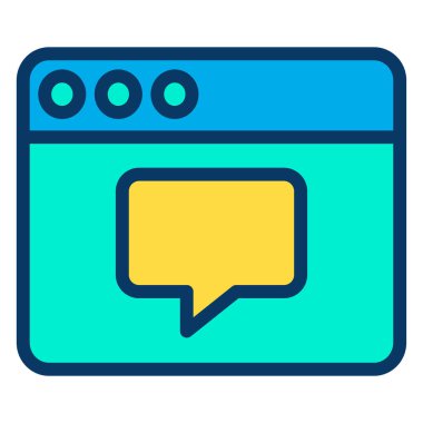 Konuş. Web simgesi basit illüstrasyon