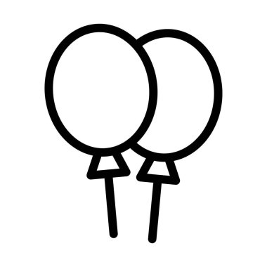 Beyaz arkaplandaki balonların vektör çizimi