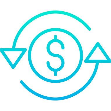 Değiş tokuş Web simgesi basit illüstrasyon