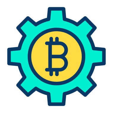 bitcoin. Web simgesi basit illüstrasyon