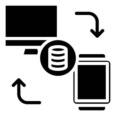 Basit Smartwatch simgesi, vektör illüstrasyonu