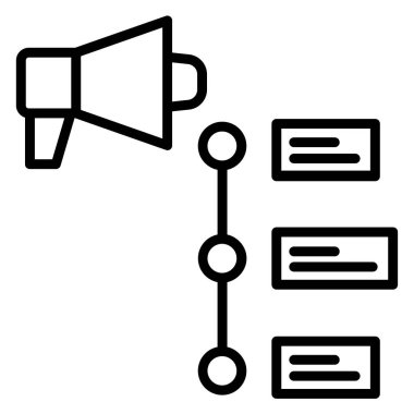 Megafon. Web simgesi basit illüstrasyon