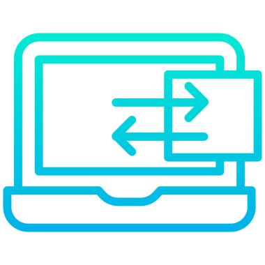 dizüstü bilgisayar simgesi, vektör illüstrasyonu