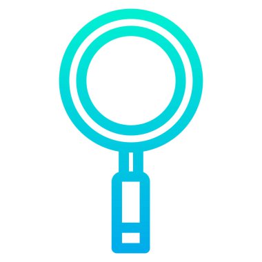 büyütme cam vektör çizgisi simgesi 