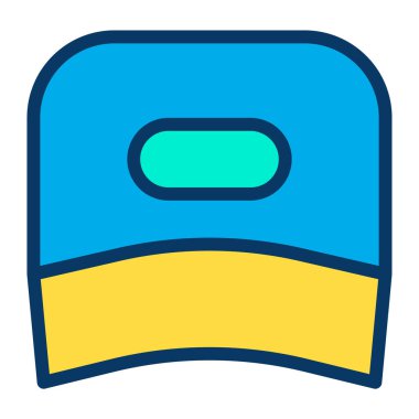 Beyaz arkaplanda basit şapka vektör resimlemesi