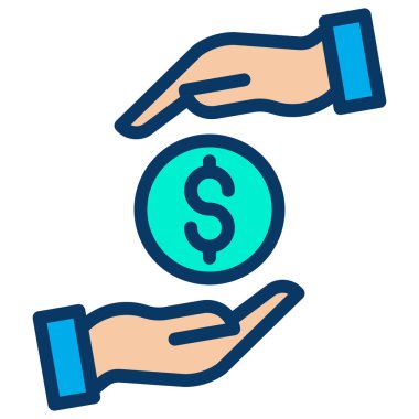 Para için. Web simgesi basit illüstrasyon