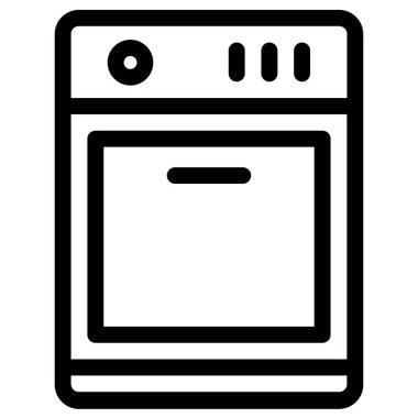 Fırın. Web simgesi basit illüstrasyon