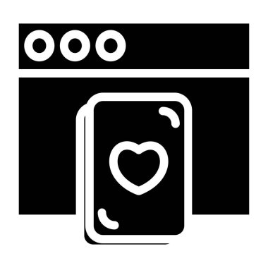 Bir kalp simgesinin vektör illüstrasyonu