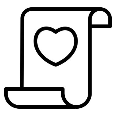 Kalp. Web simgesi basit illüstrasyon