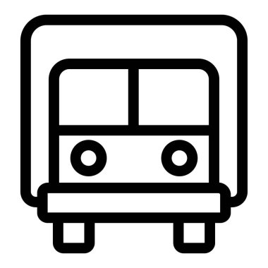 Basit kamyon simgesi, vektör illüstrasyonu