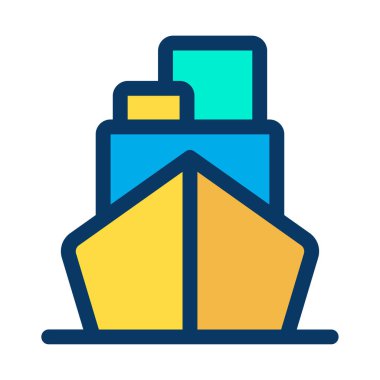 Gemi nakliyesi, vektör çizimi 