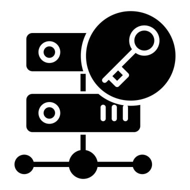 Basit anahtar konsept simgesi, vektör illüstrasyonu