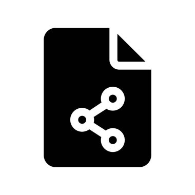 Beyaz arkaplanda basit belge vektör resimleme