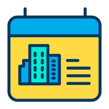 Beyaz arkaplan üzerindeki basit takvim vektör resimlemesi