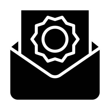 mektup web simgesi, vektör çizim