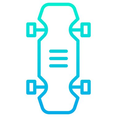 Kaykay web simgesi basit tasarım