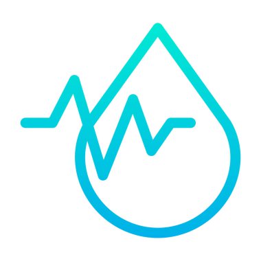 Tıbbi bir ikonun vektör çizimi. Kan!