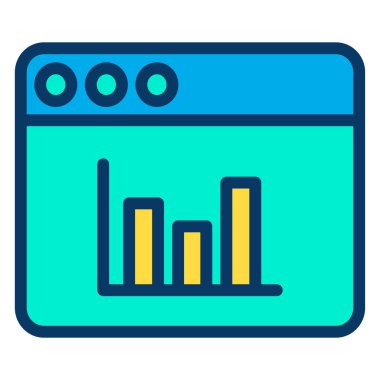 Analizler. Web simgesi basit illüstrasyon