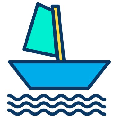 Tekne. Web simgesi basit illüstrasyon