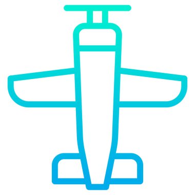 uçak simgesi, vektör illüstrasyonu