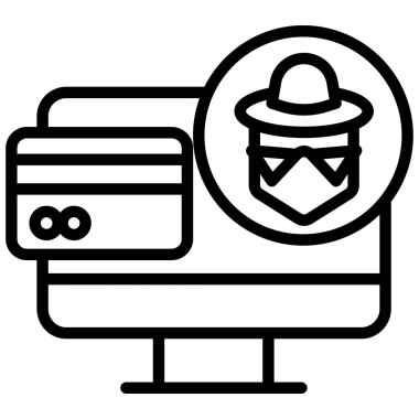 Beyaz arkaplan üzerindeki basit hacker vektör resimleme