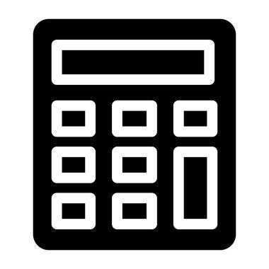 hesap makinesi düz simgesi, vektör illüstrasyonu