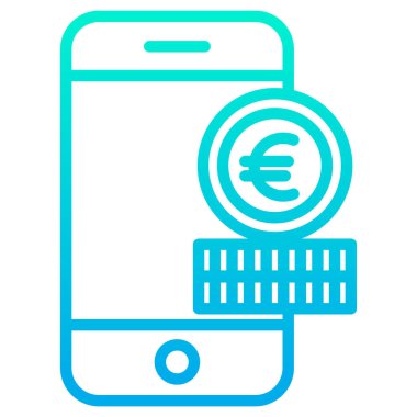 Avro para birimi kavramı basit sanat vektörü illüstrasyonu 