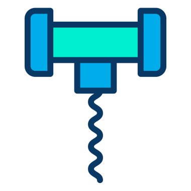 Tirbüşon simgesi vektör illüstrasyon grafik tasarımı