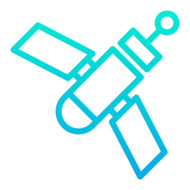 uydu vektörü ince çizgi simgesi