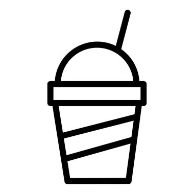 Dondurma ikonu. Taslak kahve fincanı çizimi. beyaz arkaplanda izole