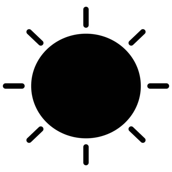 Sun Web Icon Simple Illustration — Stock Vector