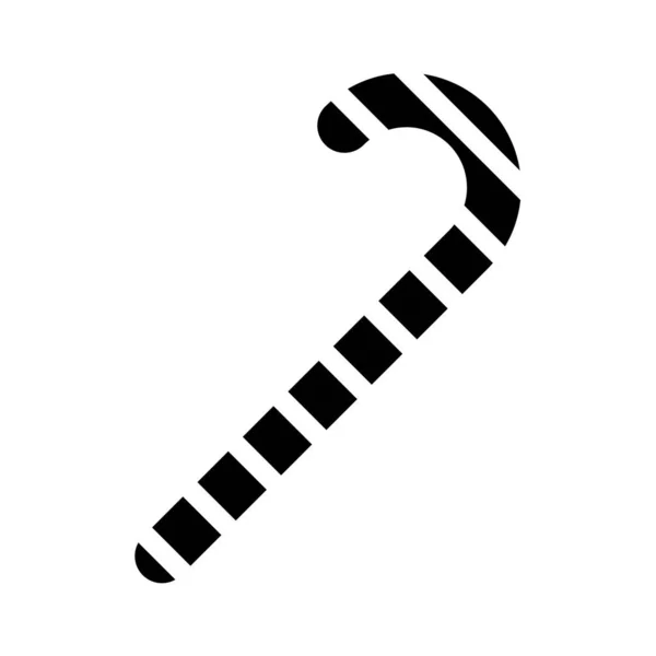 Zuckerstangen Vektor Glyphen Flaches Symbol — Stockvektor