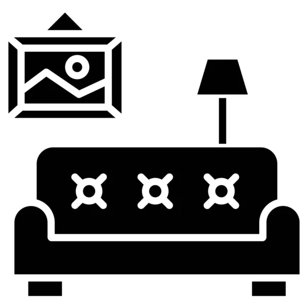 Living Room Web Icon Einfache Vektorillustration — Stockvektor