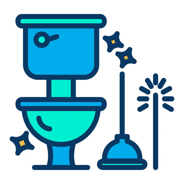 Icono Inodoro Ilustración Vectorial — Vector de stock